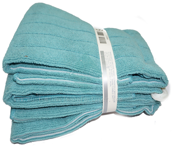 China Bulk most absorbent bath towels Custom body towel Producer Bulk Blue Fast Drying Microfiber Strip Bath Towel Manufacturer